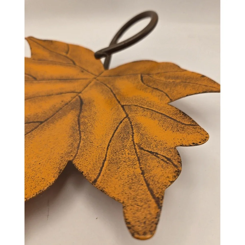 4 Metal Candle Holders Or Wall Decor In Fall Colors